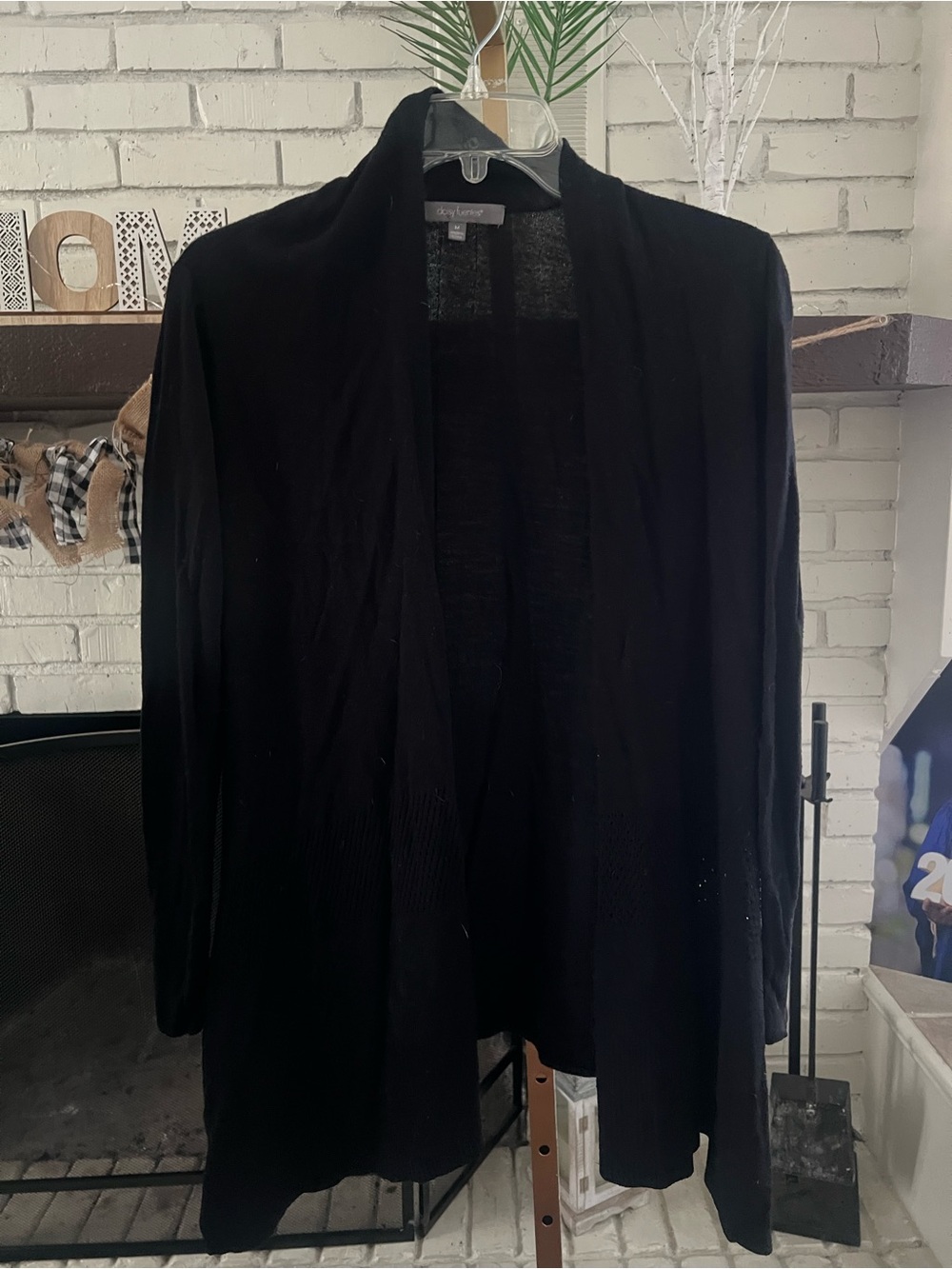 Daisy Fuentes Black Open-Front Women's Cardigan